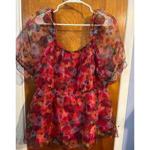Floral Sheer Women's Top